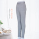 Women's Warm Pants Elastic Handmade Natural Cotton Pants Bottom Pure Cotton Slim Outer Wear High Waist Tight Cotton Pants Skin Color