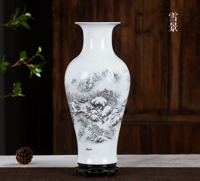 Jingdezhen ceramics vase furnishing articles flower arrangement is contracted and I sitting room home wine ark, adornment porcelain of furnishing articles