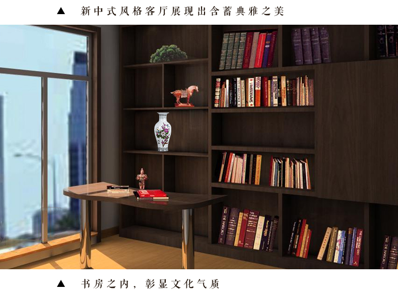 Jingdezhen ceramics vase furnishing articles flower arrangement is contracted and I sitting room home wine ark, adornment porcelain of furnishing articles