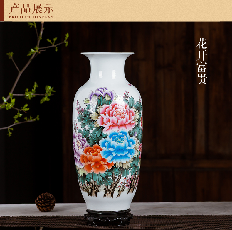 Jingdezhen ceramics vase furnishing articles flower arrangement is contracted and I sitting room home wine ark, adornment porcelain of furnishing articles