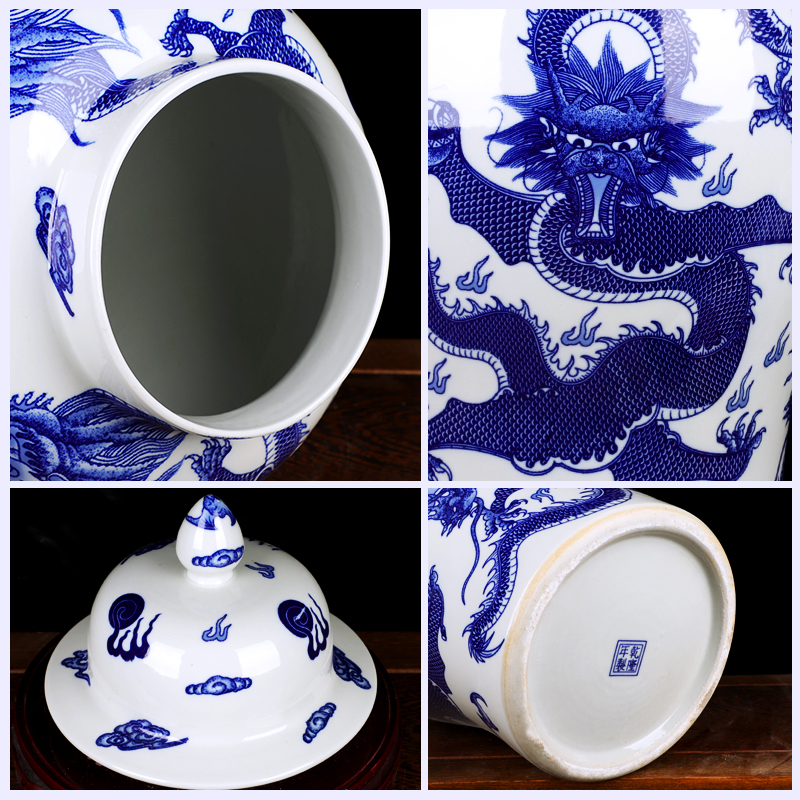 Jingdezhen ceramics archaize general storage tank jar airtight canister to candy jar household act the role ofing is tasted furnishing articles in the living room