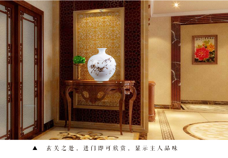 Contracted and I jingdezhen ceramics hand - made shrimp boring vase home wine cabinet office sitting room adornment is placed