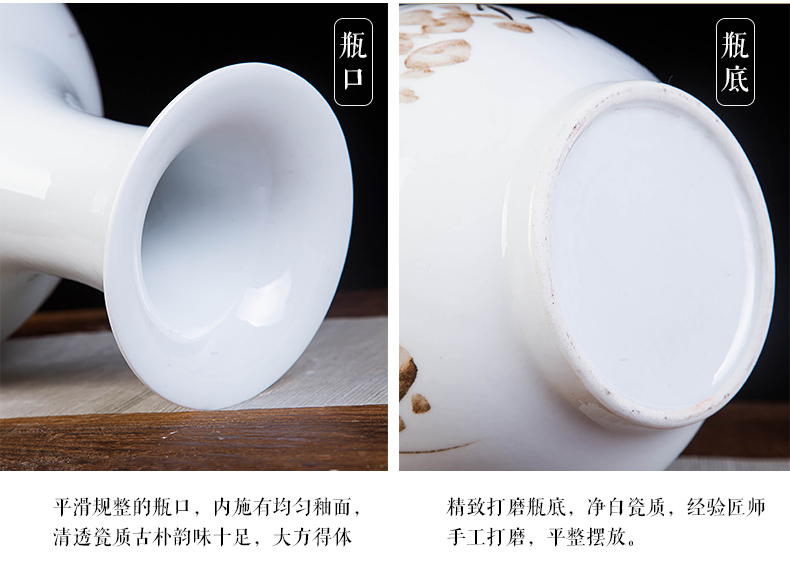 Contracted and I jingdezhen ceramics hand - made shrimp boring vase home wine cabinet office sitting room adornment is placed