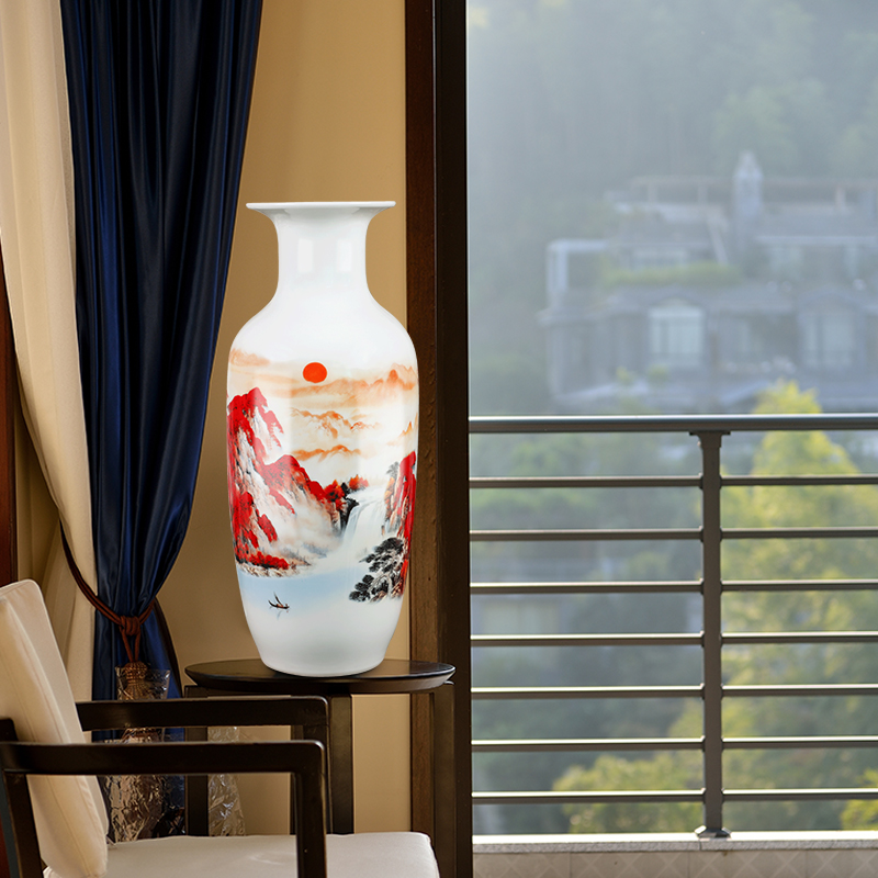 Luck, ceramics, vases, flower arranging jingdezhen Chinese style household furnishing articles, the sitting room porch handicraft ornament