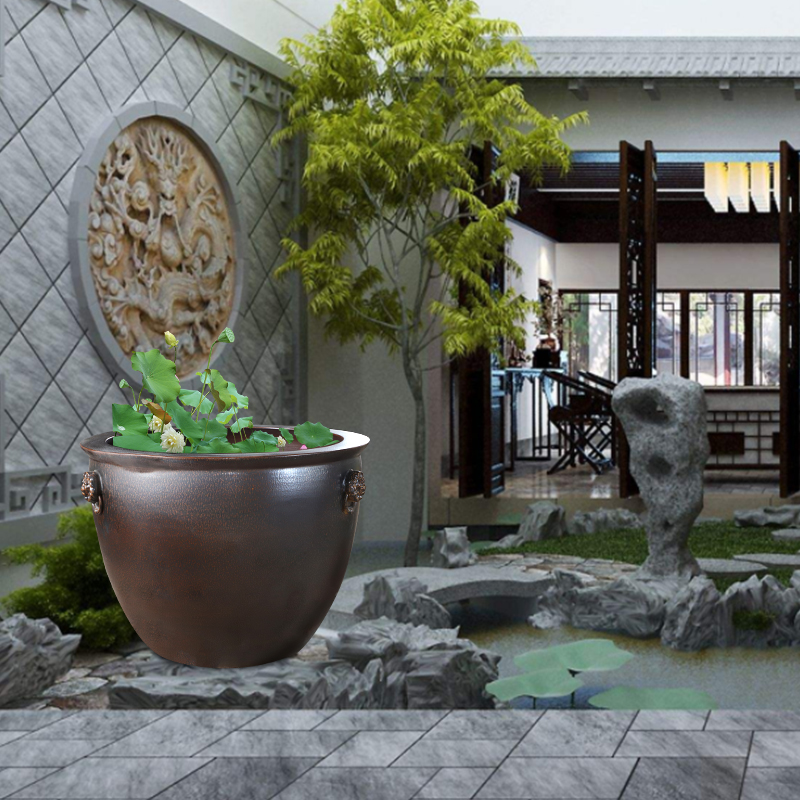 Archaize of jingdezhen ceramic aquarium tank 1 m courtyard porcelain jar water lily basin bowl lotus lotus cylinder cylinder cylinder tortoise