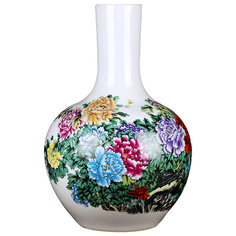 Jingdezhen ceramics, vases, flower is archaize famille rose porcelain home sitting room adornment rich ancient frame the study furnishing articles