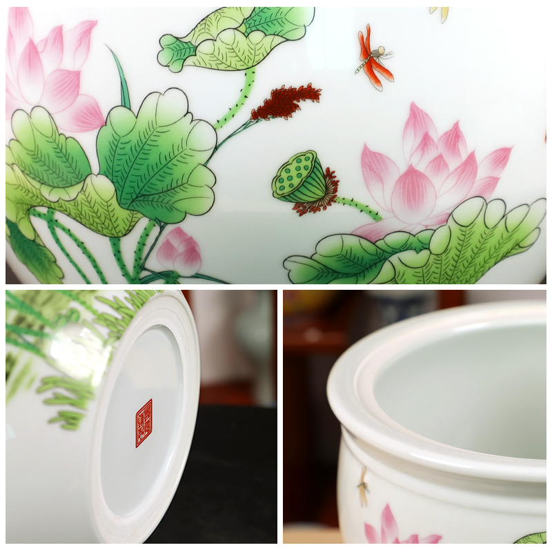 Jingdezhen ceramic famille rose seven Chinese style cake caddy fixings seal POTS retro puer tea cake large pot