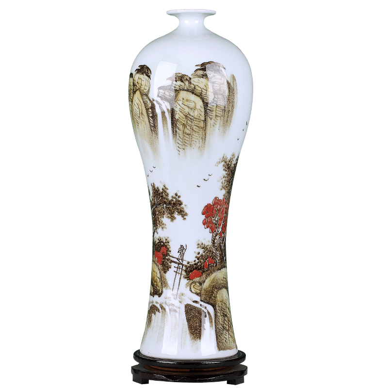 Jingdezhen ceramics hand - made scenery blue and white porcelain vase furnishing articles of Chinese style household act the role ofing is tasted, the sitting room TV cabinet decoration