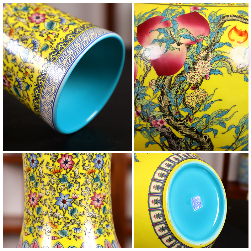 Jingdezhen ceramic antique hand - made vases furnishing articles sitting room flower arranging new Chinese style household adornment porcelain arts and crafts