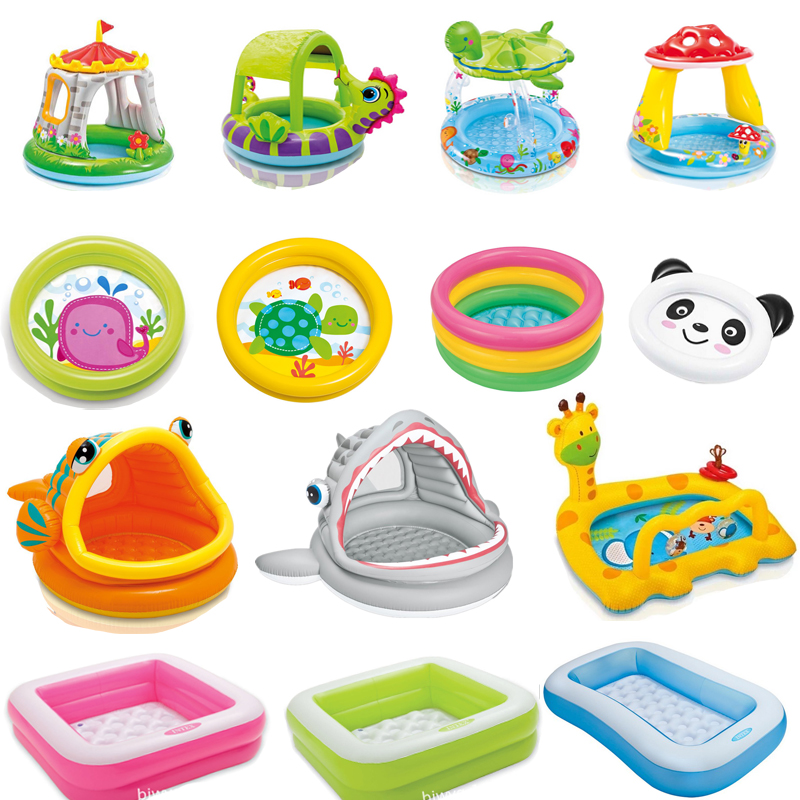 INTEX Baby Pool Home Inflatable Round Pool Baby Bath Bucket Paddling Pool Ball Pool