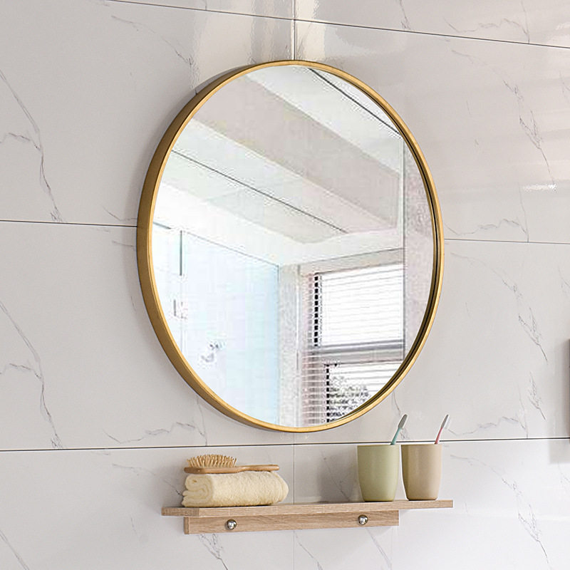 Eurostyle Iron Art Wall-mounted Mirror Round Mirror Cosmetic Mirror Dressing Goggles Bathroom Mirror decorative mirror hanging mirror Round Mirror Creative Mirror 