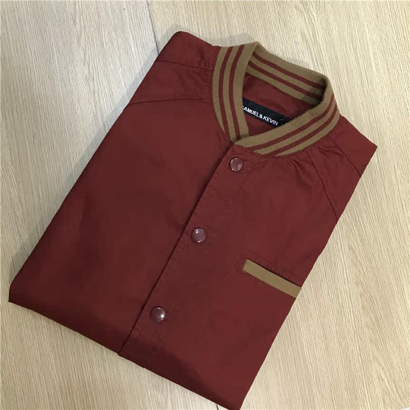 Authentic Benny Road Shirt SK Fashion Men Cotton Slim Colorblock Ấm áp cho nam Áo dài áo sơ mi nam body
