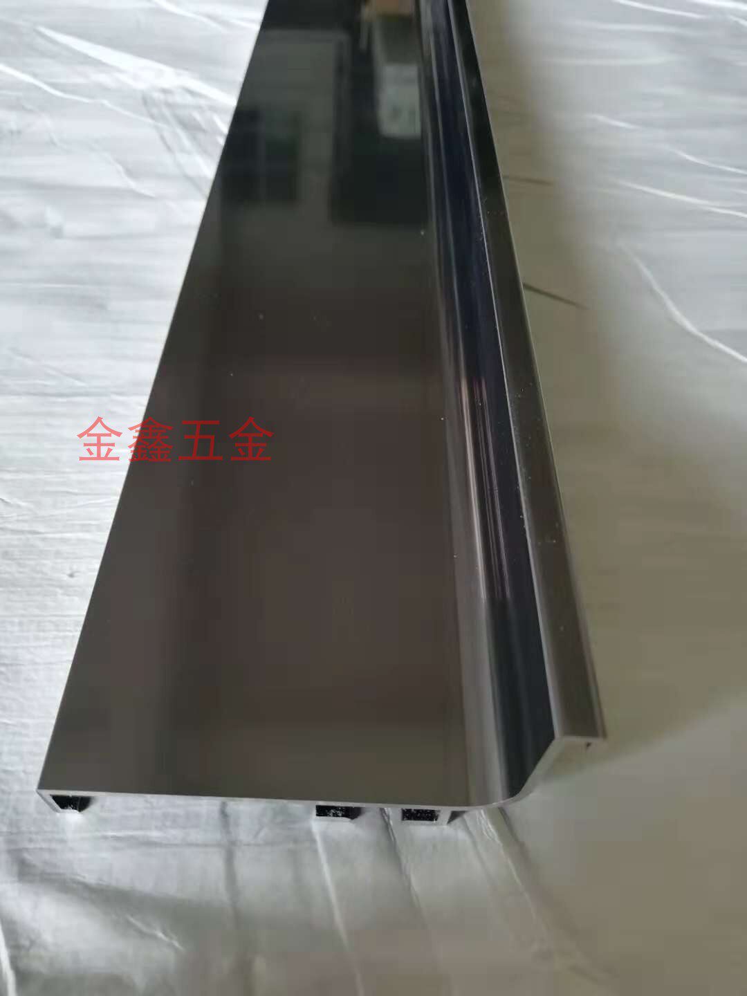 Integral cabinet special L-type free handle integral cabinet embedded invisible handle aluminum alloy handle iron ash 3 meters