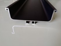 Cabinet special non-handle U C type embedded invisible hand aluminum alloy handle dumb black 3 meters