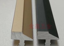 Trapezoidal T-shaped card bar door decorative strip aluminum alloy T-shaped card bar cabinet door black gold decorative card strip 3 meters