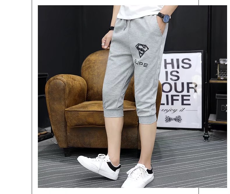 9.9 包邮 quần nam Hàn Quốc phiên bản của xu hướng của Slim feet casual 7 quần nam năm điểm ống túm quần short mùa hè