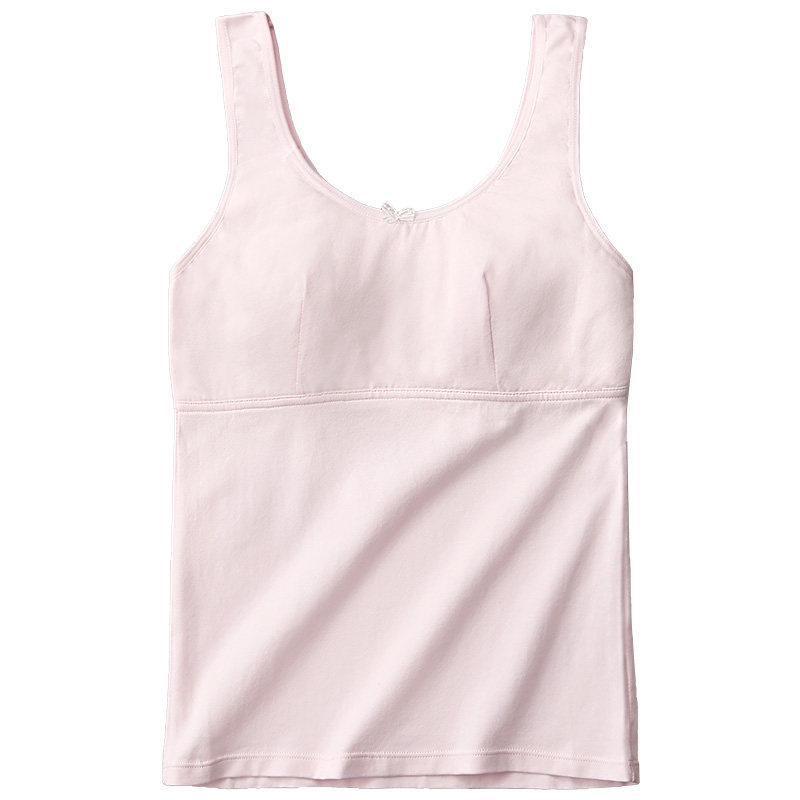 Girls' Underwear Developmental Girls Solid Color Cotton Big Children's Vest Students Pupils Girls Long Children's Bra