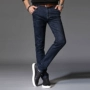 Le hondies jeans xuân hè nam thẳng Slim phiên bản Hàn Quốc của xu hướng túi xiên quần nam - Quần jean quần bò nam