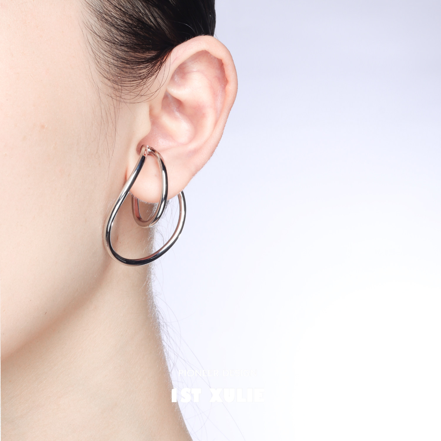 1STXULIE ear clip small crowddesign lukewarm scenery face structure lines extremely minimalist 100 hitch no earrings for men and women