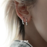 Цирконий, оригинальные небольшие дизайнерские серьги, серебро 925 пробы, изысканный стиль