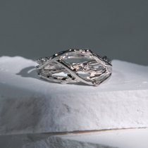 1STXULIE niche ring cold wind ins Senior 925 sterling silver opening design female non-fading simple index finger