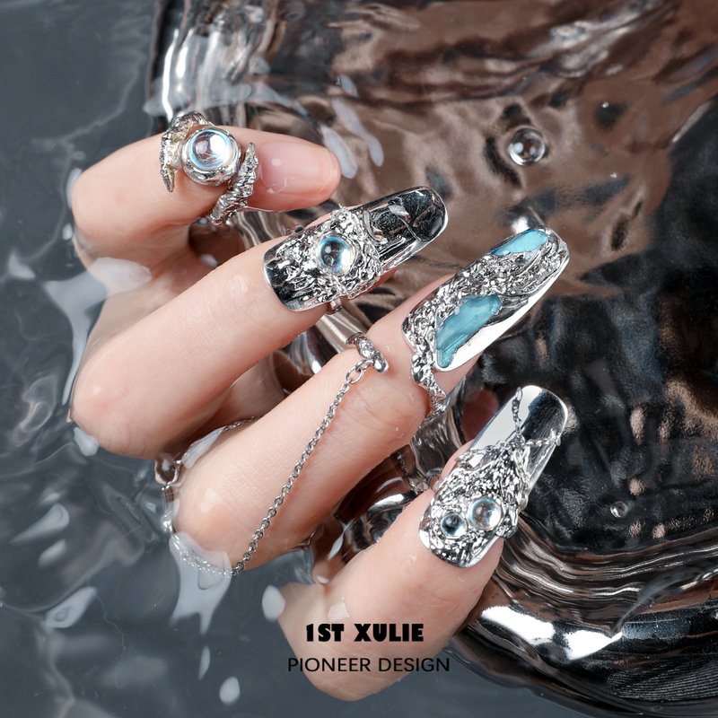 1Stxulie Original Fairy Cool Wearable Nail Ring Armor Finger Protector Niche Personality Nail Art Open Ring