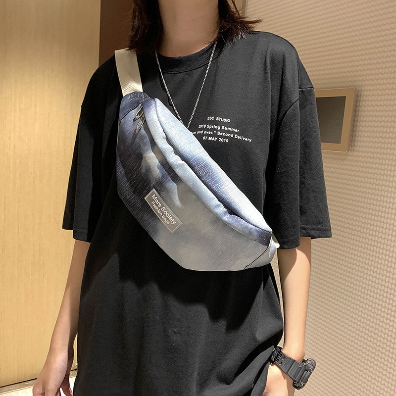 sandro hote chest bag male and female slanted satchel student sports casual purse street satchel sloped shoulder bag tide card