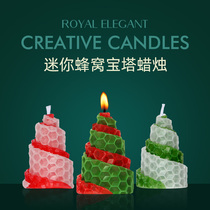 Honeycomb Nest Pagoda Colored small candles Wedding souvenirs Candlelit dinner Shooting Decoration Ornaments Christmas gifts