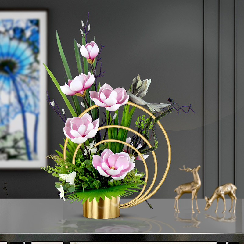 Metal flower flower simulation flower hotel sample room decoration flower decoration flower false furnished porch cabinet
