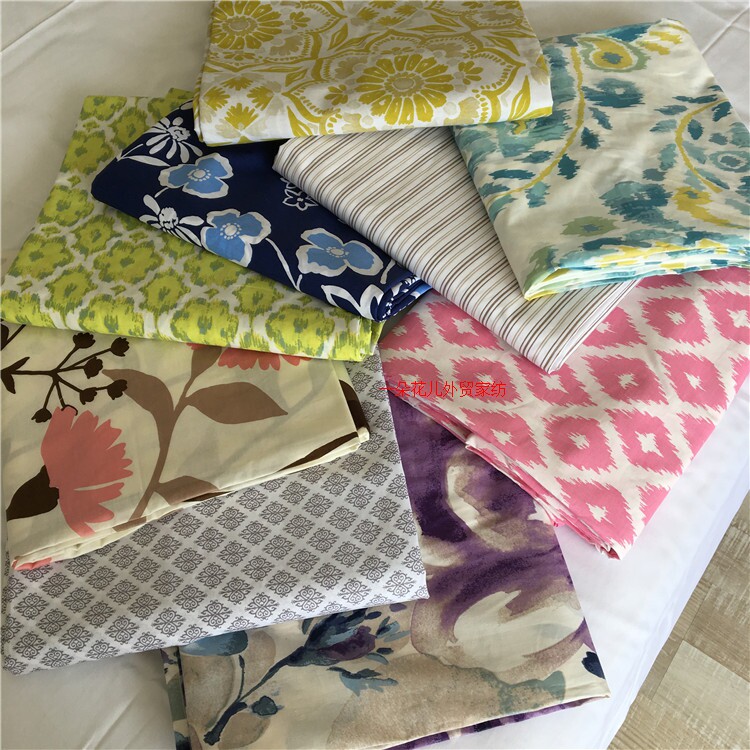 Multi-color foreign trade export fabrics Cotton bed sheets Cotton sleeping sheets Double single piece 1 8 5m meters