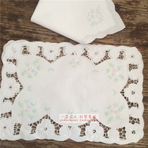 Hipster foreign trade Original Single classic stock cotton Western food mat color embroidered white cover cloth napkin handkerchief