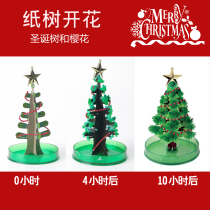 Christmas Gift Paper Tree Flowering Christmas Tree Creative Desktop Decompression Gift Sending Friends Children Birthday Gifts