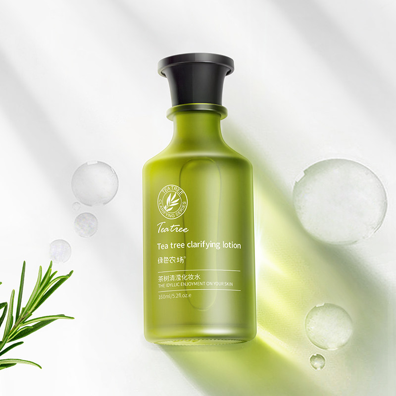Green farm tea tree clearing lotion 160Ml toner oil control oil shrink pores light printing moisturizing