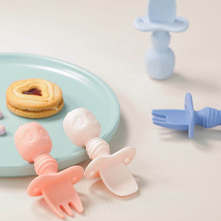 ikv pink licking spoon baby yellow spoon short handle baby boy soft silicone fork spoon suction tray bowl cutlery tray