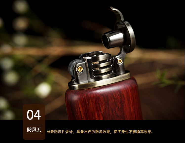 Gỗ Zorro dầu hỏa nhẹ hơn gỗ hồng mộc kiểu cũ tinh khiết đồng sáng tạo bộ sưu tập đồ cổ lớp chín cửa cũ - Bật lửa bật lửa dầu ngày xưa