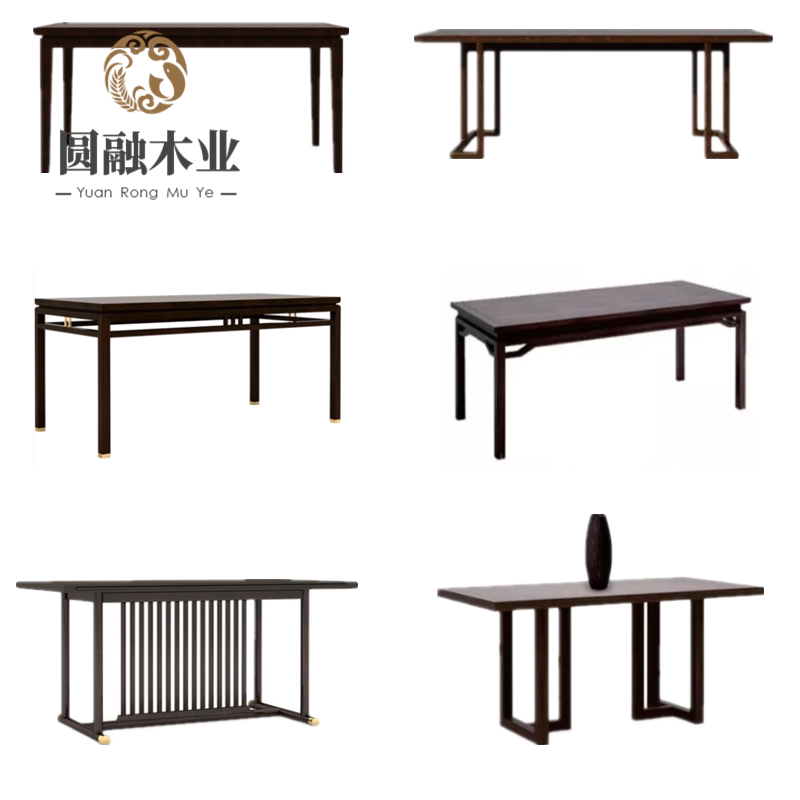 New Chinese solid wood table square table white waxy wood ujin wood minimalist modern light lavish style restaurant decent board room furniture 