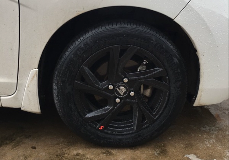 Vành bánh xe sửa đổi 16 inch Honda Fit màu đen để làm lóa mắt polo 凯 凯 15 inch Vichy Swift - Rim vành xe oto