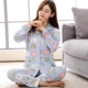 Đồ ngủ nữ cotton mùa xuân và mùa thu nữ dài tay áo len ngọt ngào XL mỏng phần cotton tháng phục vụ nhà