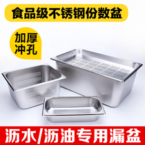 Thickened stainless steel parts basin punching number basin rectangular filter basin washing basin multi-purpose drain Basin