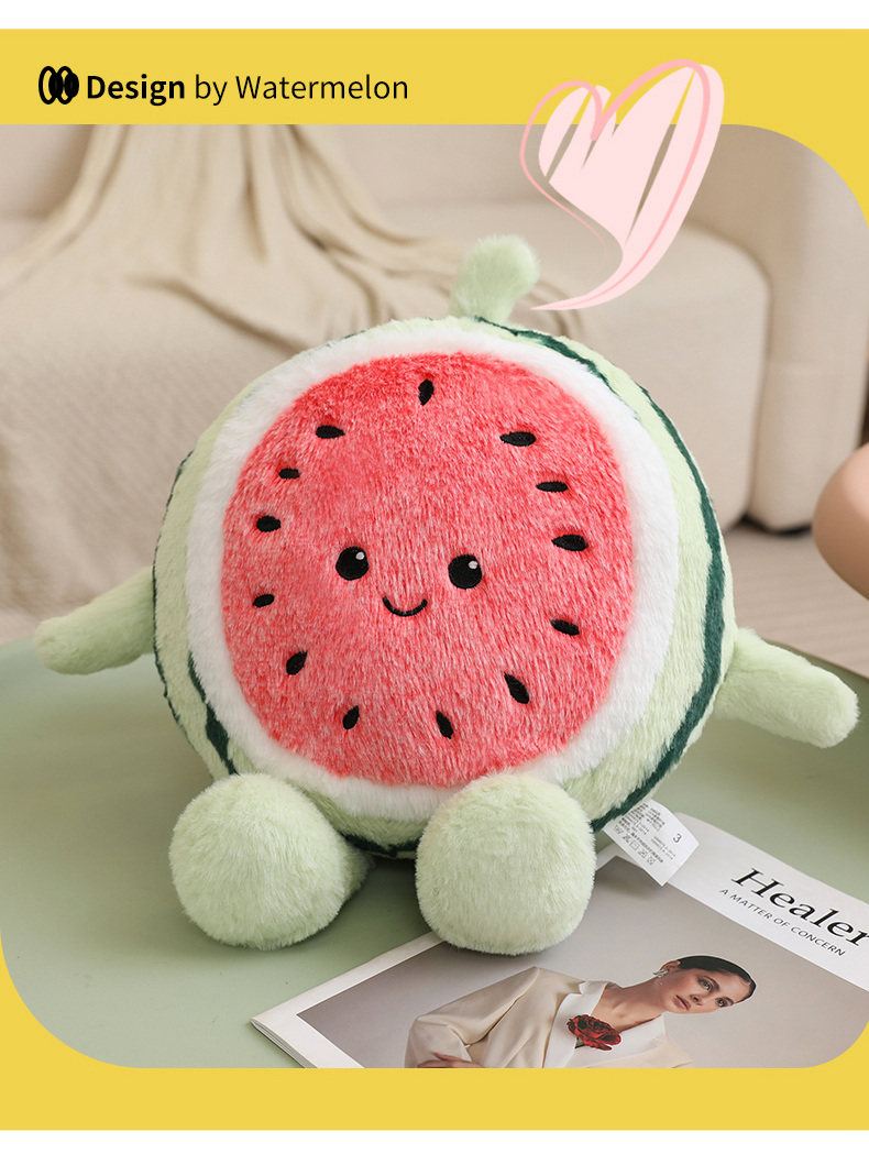 watermelon plush pillow detail image 9
