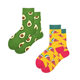 ພາກຮຽນ spring ແລະດູໃບໄມ້ລົ່ນສະບັບພາສາເກົາຫຼີຂອງຖົງຕີນອາໂວກາໂດສໍາລັບແມ່ຍິງ mid-calf socks ins trendy couple college style Japanese style cute fruit stockings for men