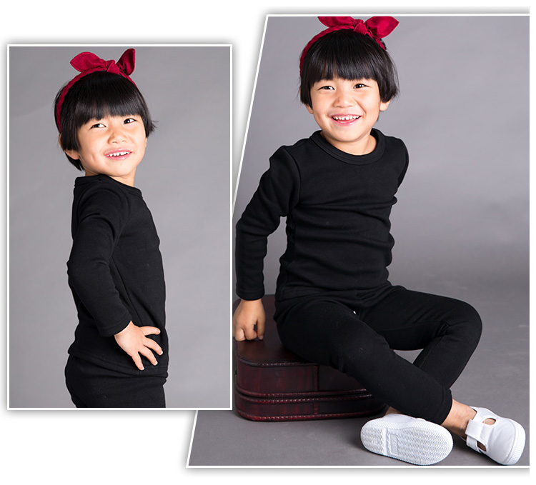 Mùa đông trẻ em bộ đồ lót nhiệt chàng trai trắng cộng với quần nhung cotton cô gái đen bó sát quần áo mùa thu quần dài đồ thể thao trẻ em