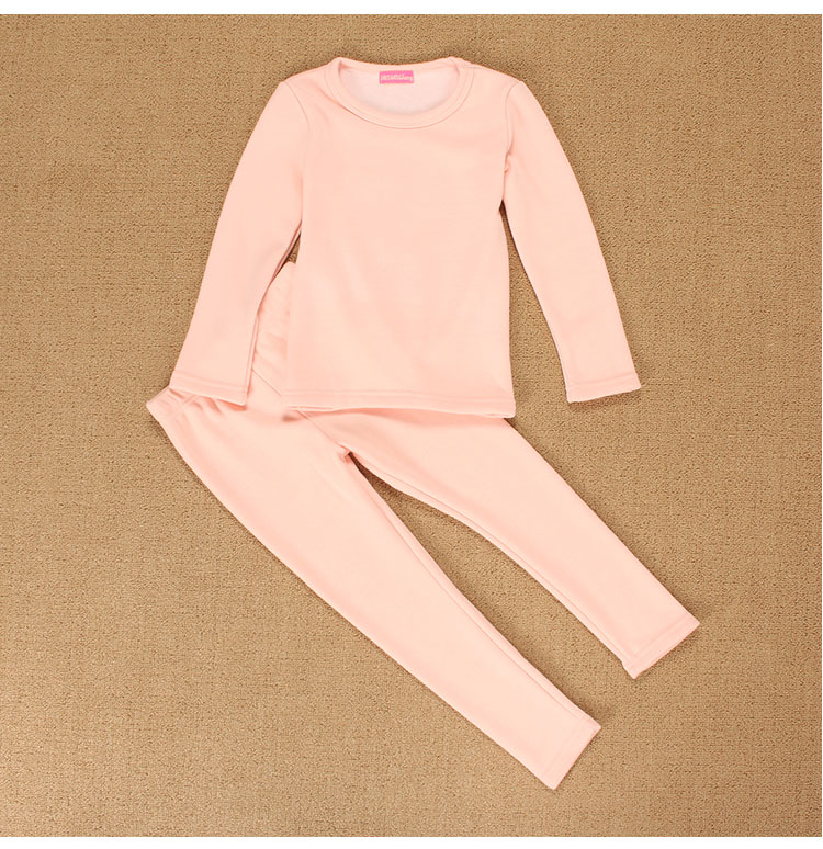 Mùa đông trẻ em bộ đồ lót nhiệt chàng trai trắng cộng với quần nhung cotton cô gái đen bó sát quần áo mùa thu quần dài đồ thể thao trẻ em