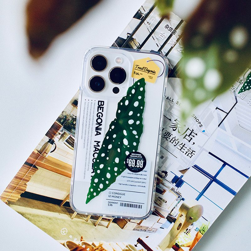 Orange high - illumination original trout autumn bay phone protective shell is suitable for Apple 13 pro transparent soft shell heat plant