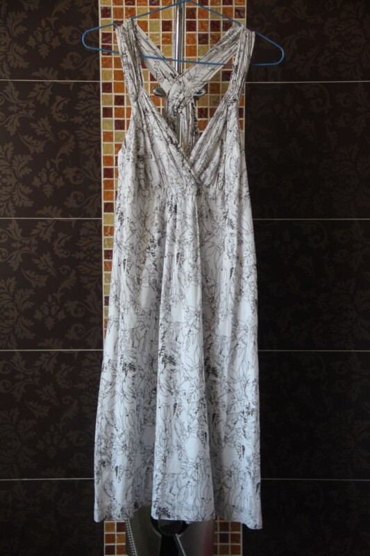 European and American Sweet Style Summer Clothing, Original Export Surplus Women's Pure Cotton Black and White Dress, Fresh Mid-Length Dress
