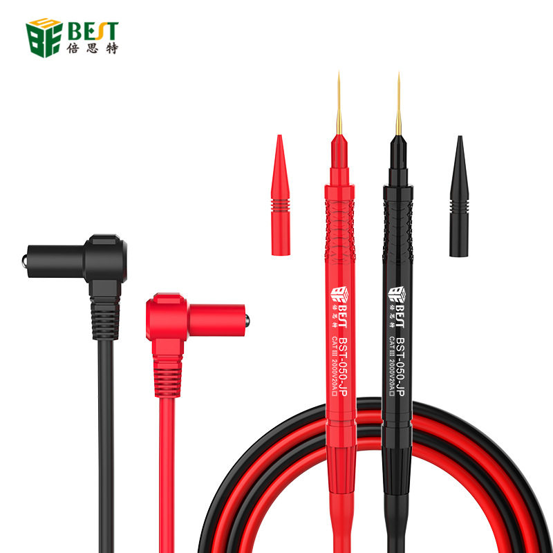 Double Thoth digital multimeter with electric meter special tip pen universal 10A20A gold plated special table universal table test line replaceable ultra-hard special tip steel needle multifunction precision ultra-conductive test pen