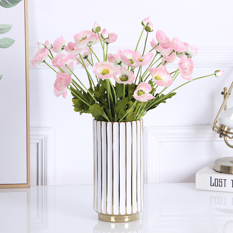 Nordic light luxury dried flower vase modern minimalist living room home ceramic flower arrangement creative model room decoration