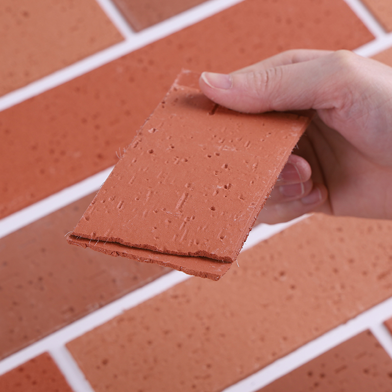 Soft Porcelain Small Red Brick Split Brick Antique Brick Cultural Brick Exterior Wall Brick European Style Light Cultural Stone Tile Background Wall