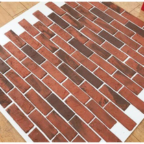White red soft porcelain tile light and simple indoor living room waterproof self-adhesive culture antique brick TV background wall