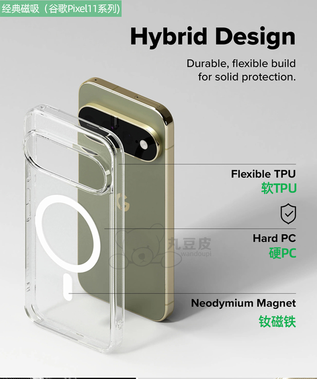 Ringke “G” Logo Magnetic Transparent Google Pixel Phone Case